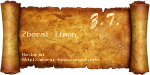 Zborai Timon névjegykártya